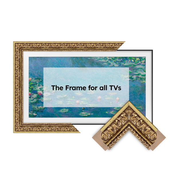 Frame for TV, decorative frame, Samsung for frame, gold and silver frame